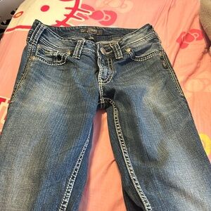 Y2K Silver Jeans size 27